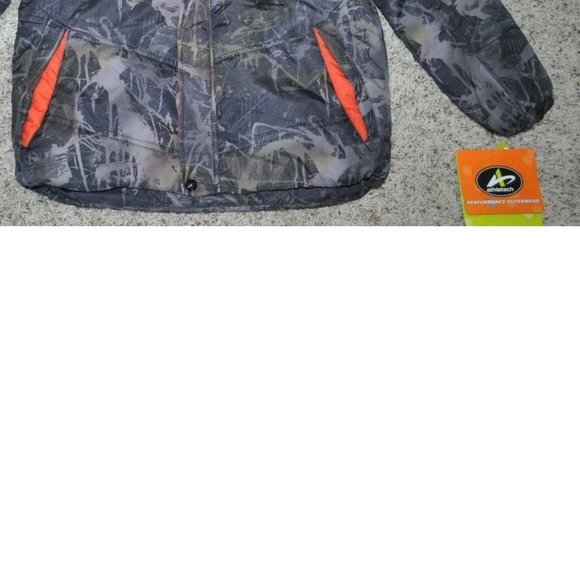 Boys Winter Jacket Camo 14/16 Hooded Puffer Snow Heavy Zip Up Athletech - Picture 3 of 6
